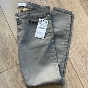 Zara mushroom taupe Beige and Tan skinny jeans